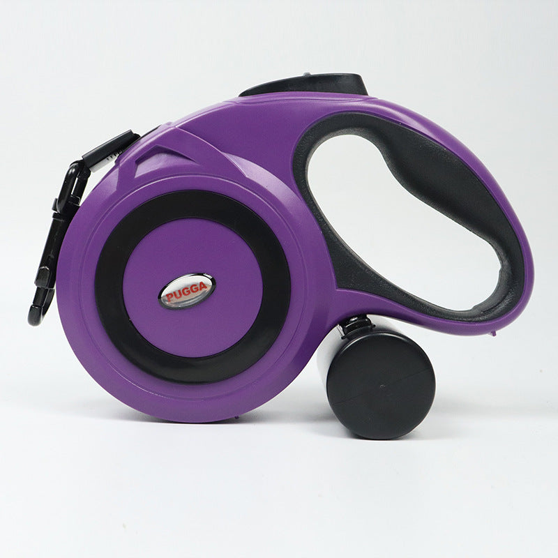 Image displaying the Automatic Telescopic Traction Rope Pet Product, showcasing its adjustable length and convenient design for pet owners.