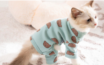 Chic British Short Cat Clothes | Anti-Hair Shedding Attire for Hairless Cats