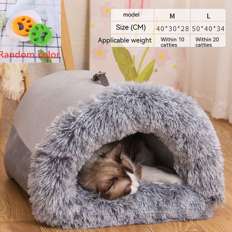 Portable Pet Nest | Warm Autumn & Winter Dog/Cat Bed