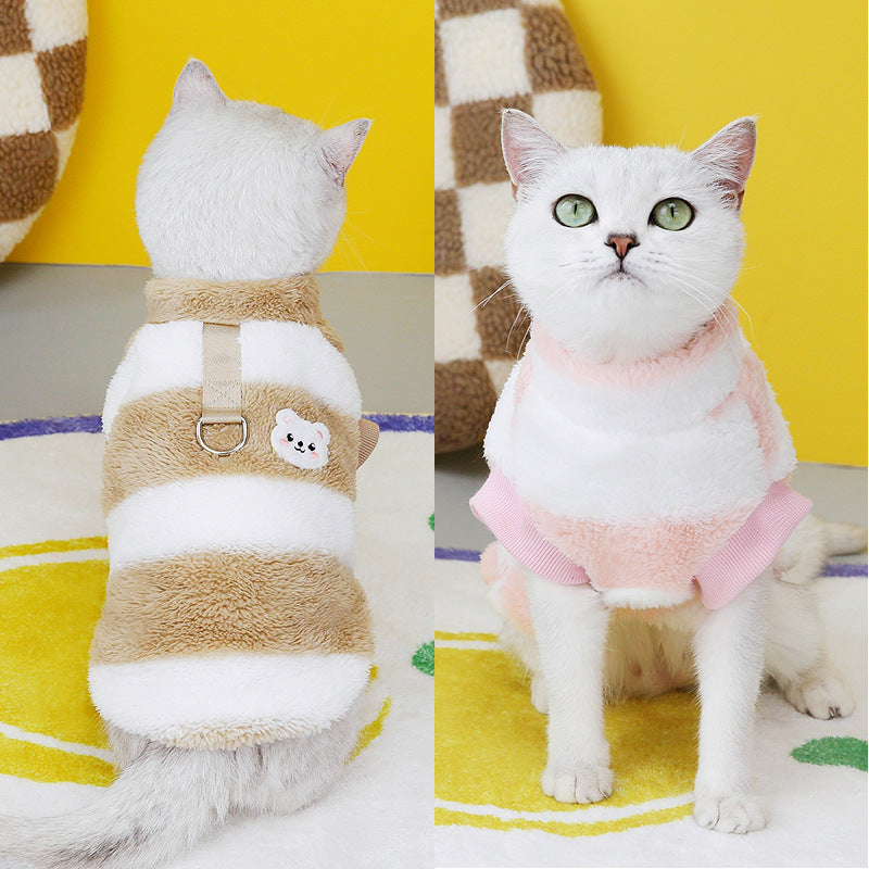 Pet Cat Clothes Fleece Sweatshirt