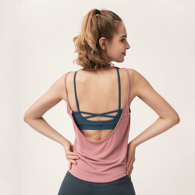 Ladies sexy running sports vest