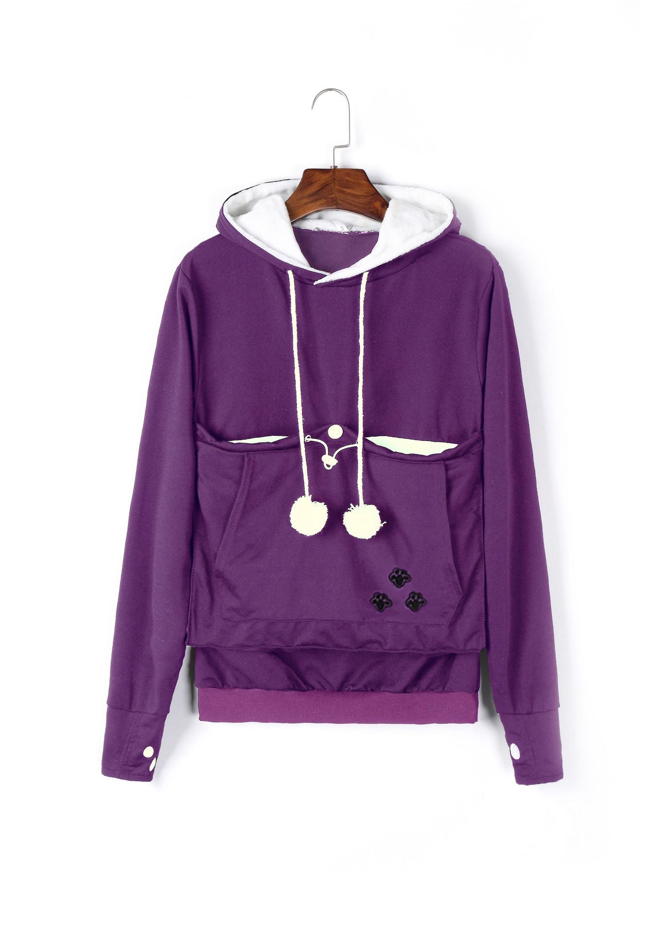 Cute Cat Hoodies | Pet Pocket Pullovers for Winter Women