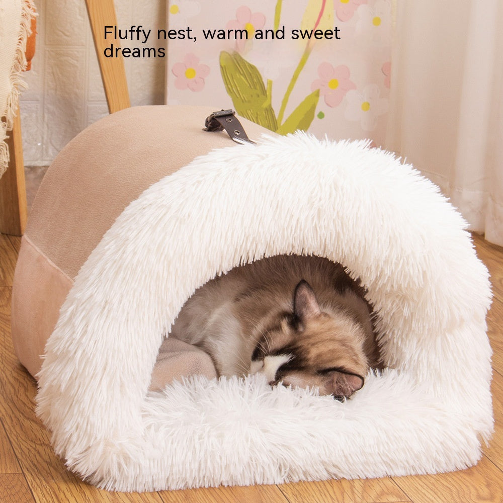 Portable Pet Nest | Warm Autumn & Winter Dog/Cat Bed