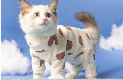 Chic British Short Cat Clothes | Anti-Hair Shedding Attire for Hairless Cats