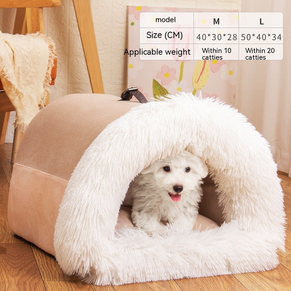 Portable Pet Nest | Warm Autumn & Winter Dog/Cat Bed