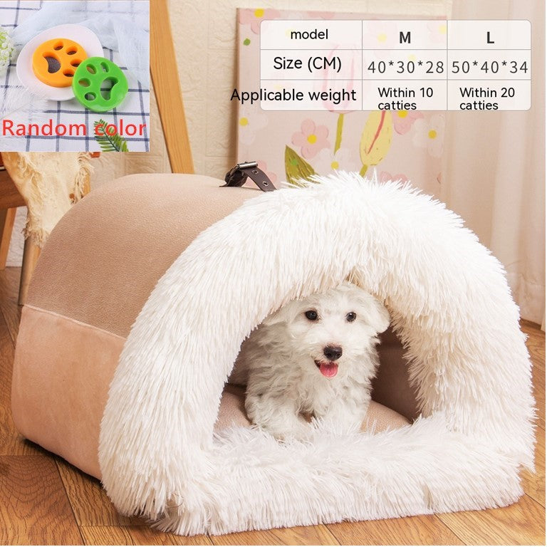 Portable Pet Nest | Warm Autumn & Winter Dog/Cat Bed