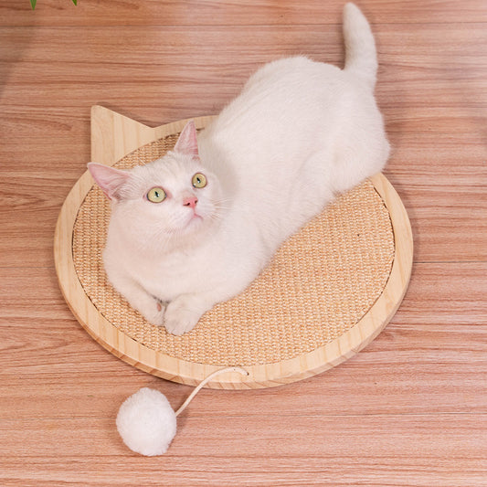 Solid wood sisal cat scratching board claw sharpener