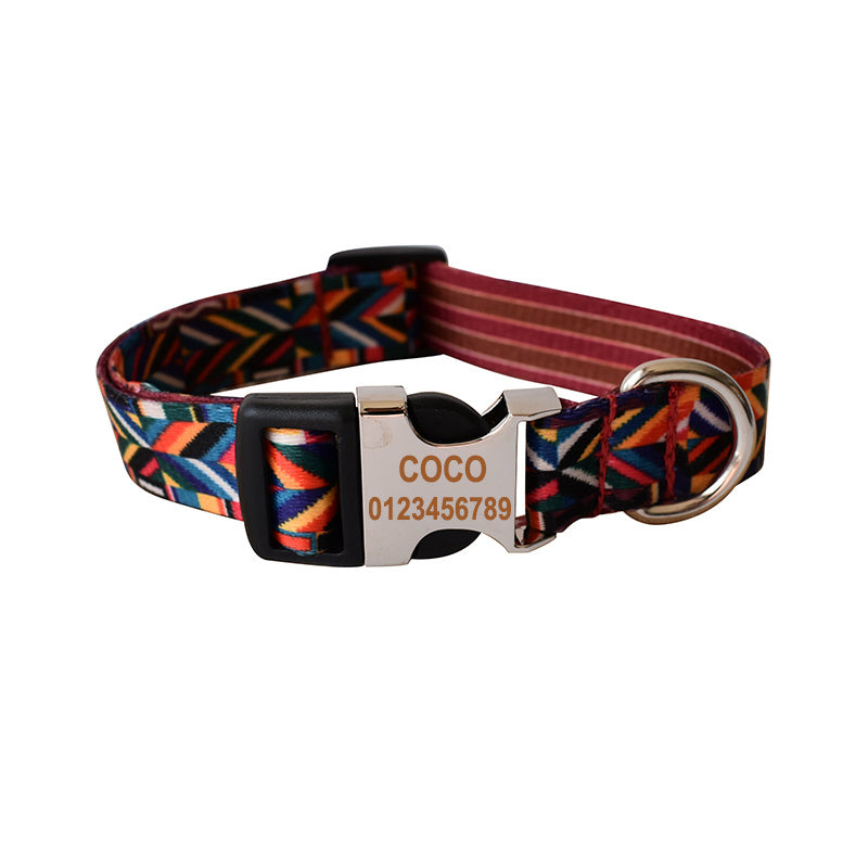 Printed Dog Leash Ribbon Ethnic Pet Supplies