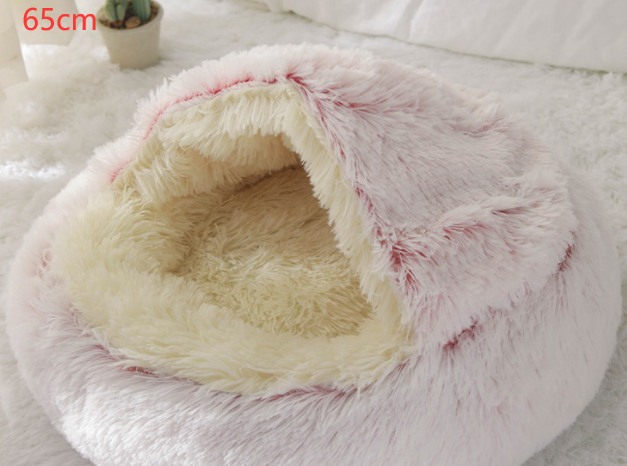 Pet Haven 2.0: Elevate Comfort with our 2-in-1 Round Plush Bed – Warm, Soft, and Stylishly Cozy for Your Furry Friends!