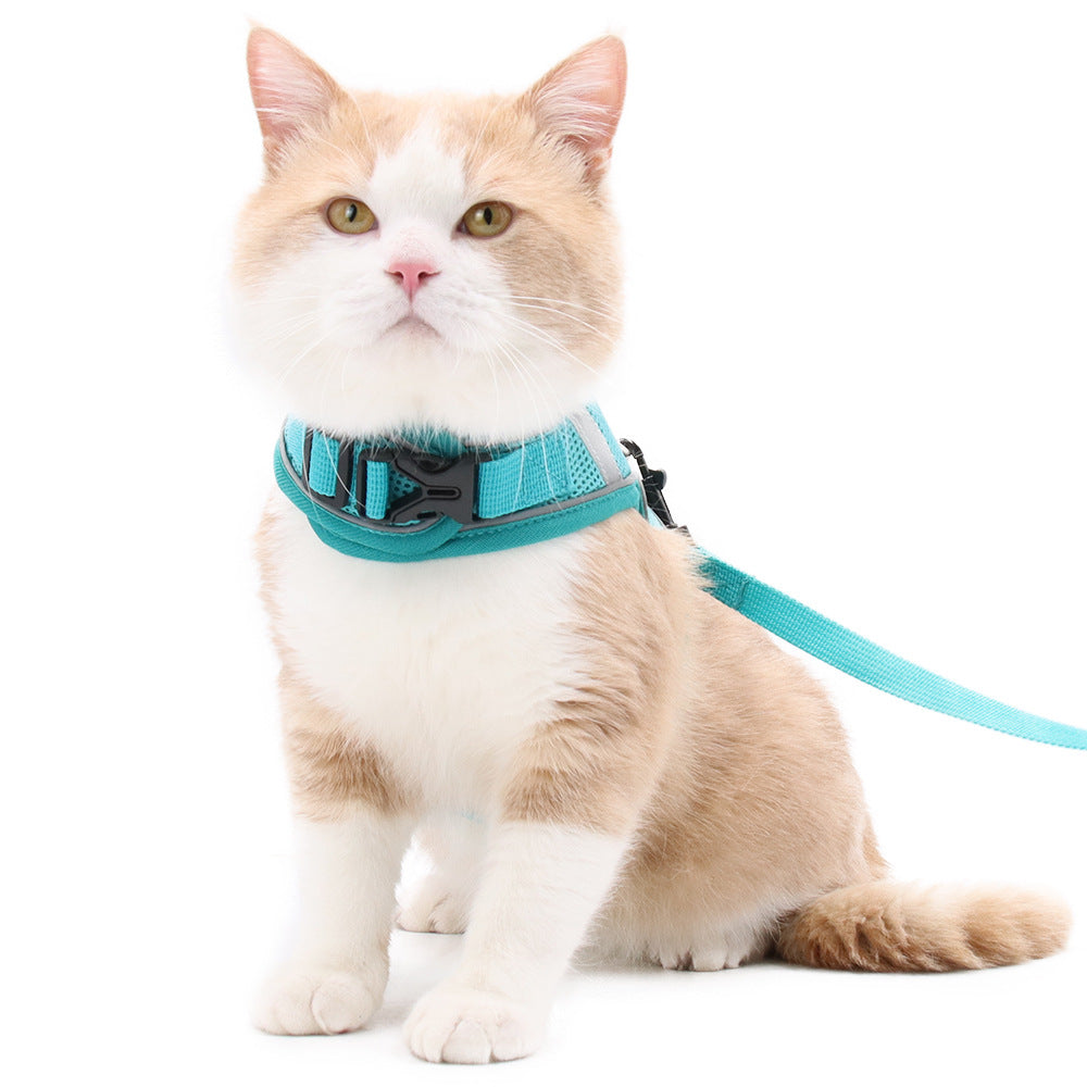 Pet Hand Holding Rope Mesh Dog|Cat Breast Strap Adjustable Reflective Dog Rope Pet Supplies