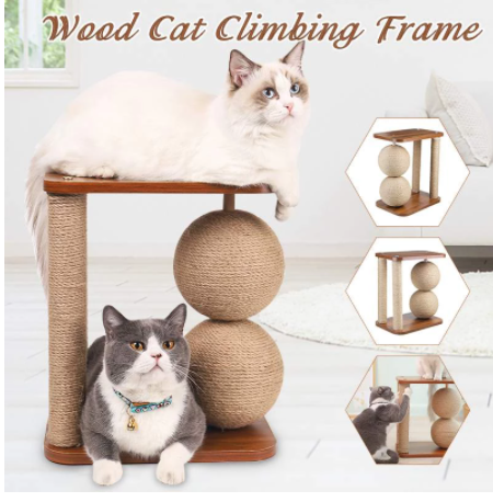 Simple Small Wooden Vertical Scratching Post