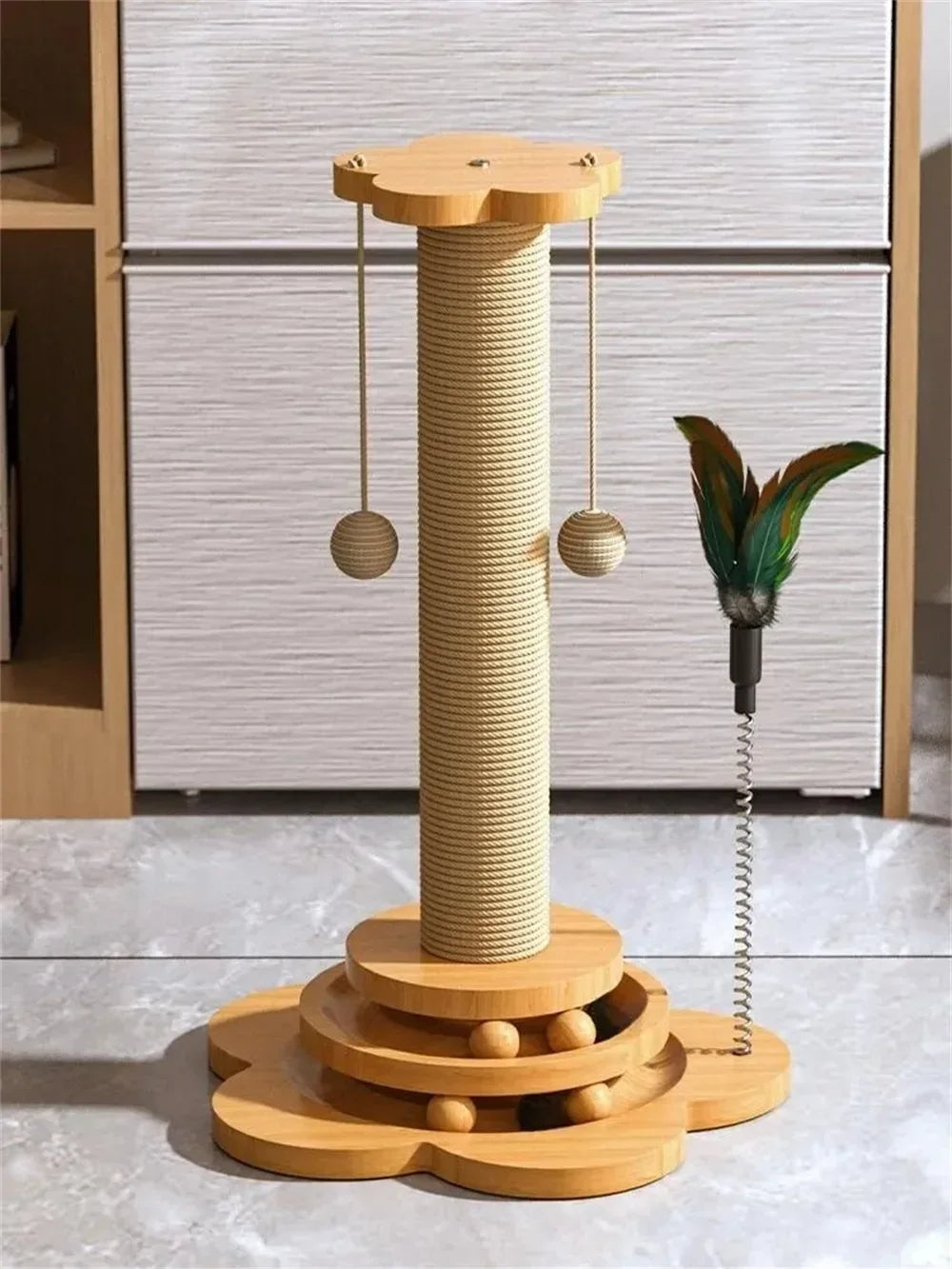 Pet Cat Toy cat scratcher Cat Turntable Funny Cat Stick Balls Durable Sisal Scratching Board Cat Supplies Cat Grab Column