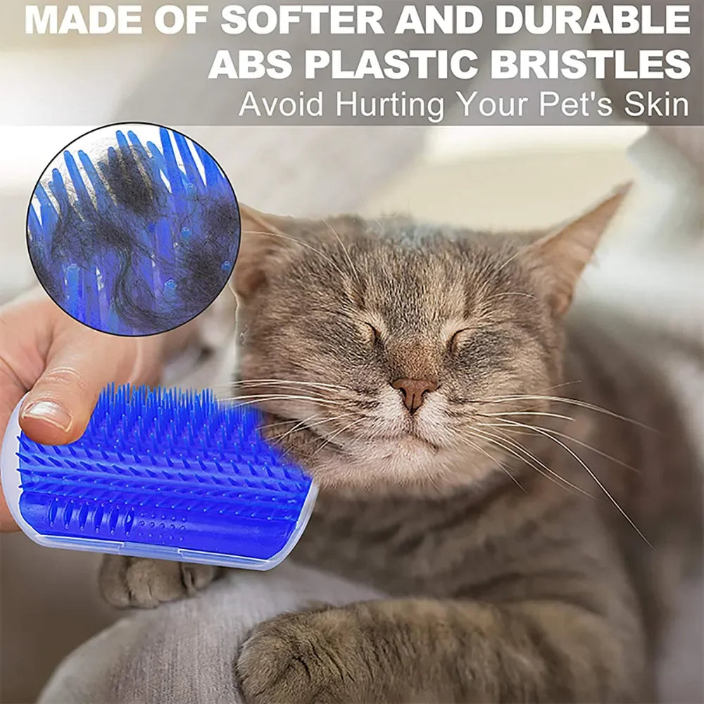 Pet Cat Corner Scrubber Massager Cat Scratching Scratching Scratcher Cat Brush Comb Massage Corner Brush Pet Supplies