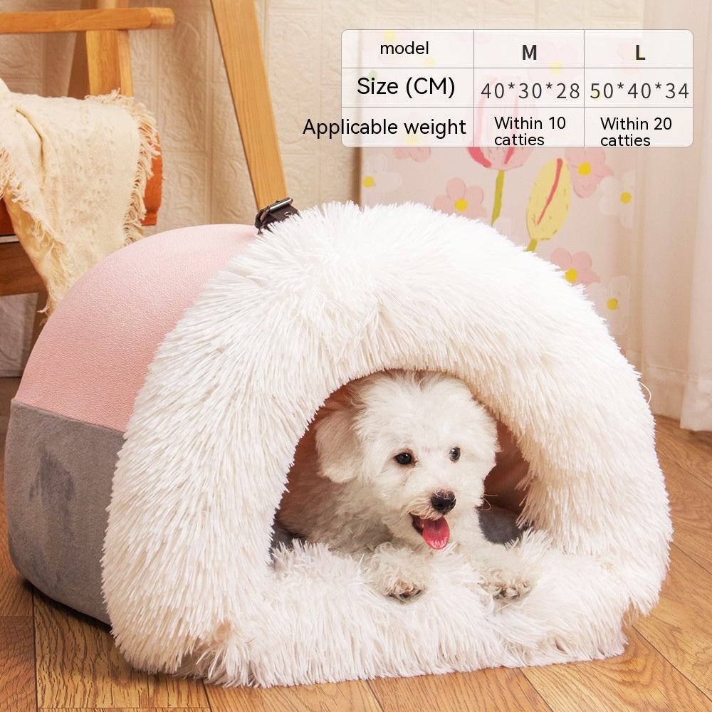 Portable Pet Nest | Warm Autumn & Winter Dog/Cat Bed