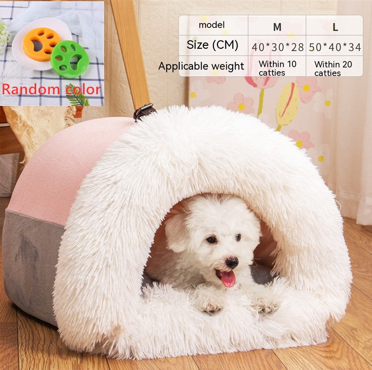 Portable Pet Nest | Warm Autumn & Winter Dog/Cat Bed