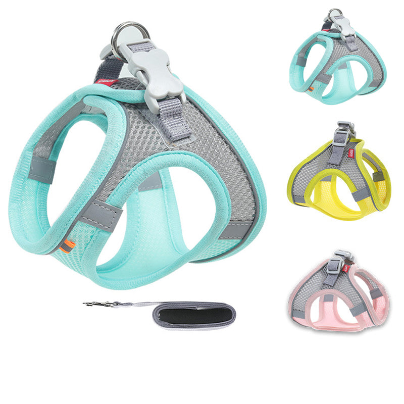 Pet Mesh Chest Harness Dog Go Out Reflective Leash