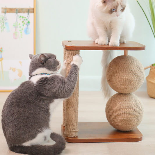 Simple Small Wooden Vertical Scratching Post