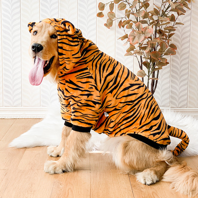 Pet Dog Golden Retriever Clothes Tiger Pet Costume