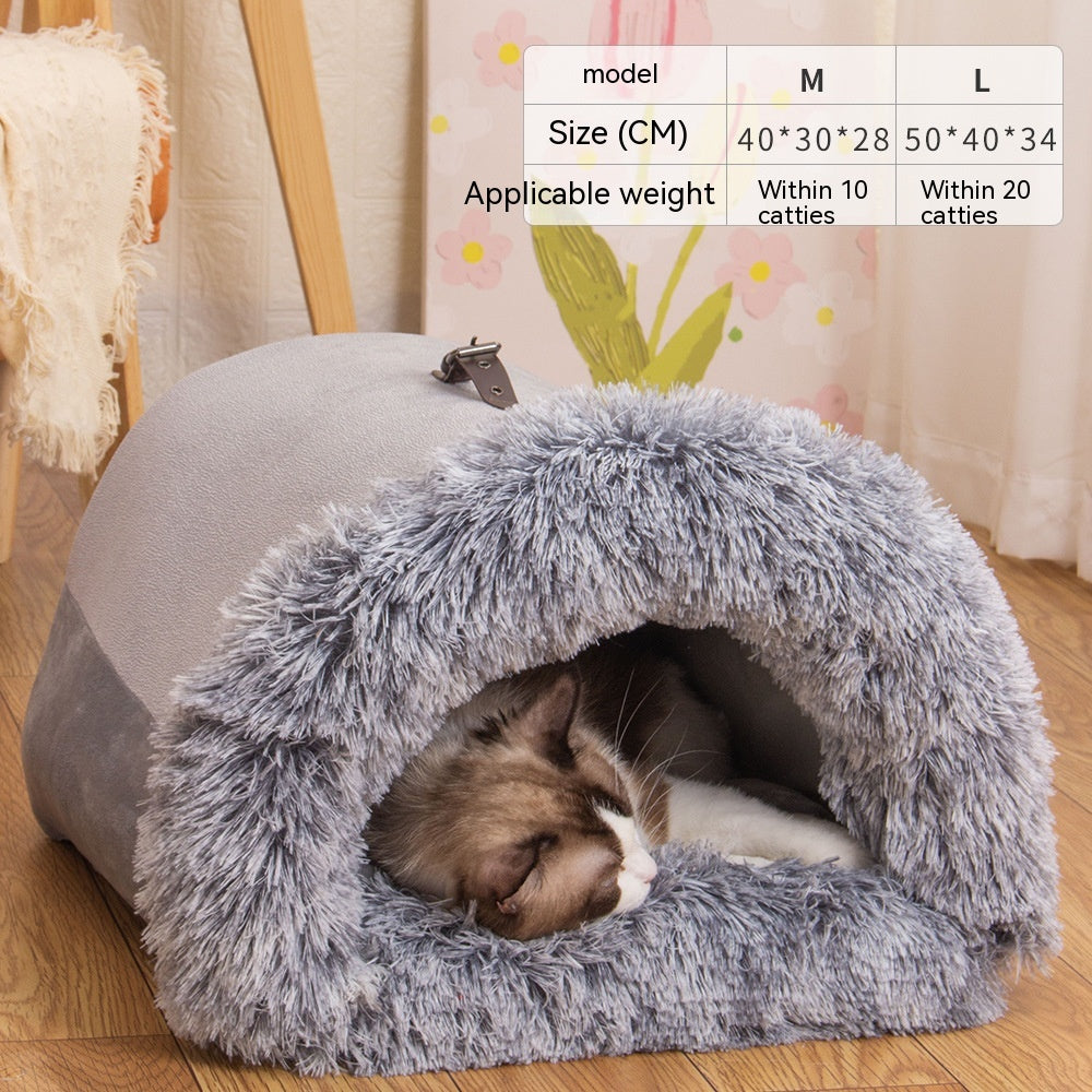 Portable Pet Nest | Warm Autumn & Winter Dog/Cat Bed